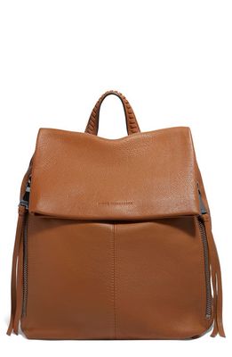 Aimee Kestenberg Bali Large Leather Backpack in Chestnut Brown W/Gunmetal