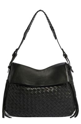 Aimee Kestenberg Bali Leather Hobo Bag in Black Woven