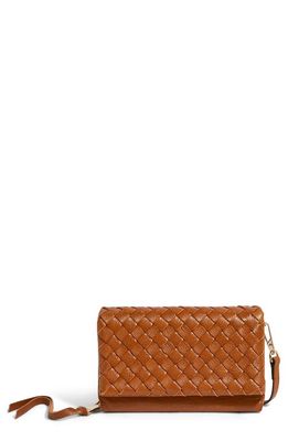 Aimee Kestenberg Bali Leather Wallet Crossbody Bag in Cinnamon Woven