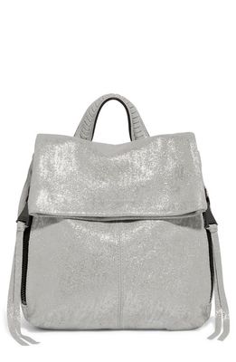 Aimee Kestenberg Bali Metallic Leather Backpack in Distressed Silver
