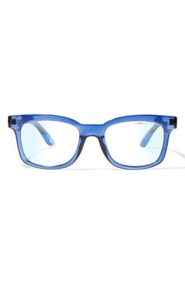 Aimee Kestenberg Bleeker 49mm Rectangular Blue Light Blocking Glasses in Crystal Navy