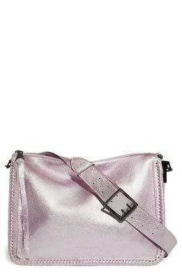 Aimee Kestenberg Famous Leather Large Crossbody Bag in Rose Metallic