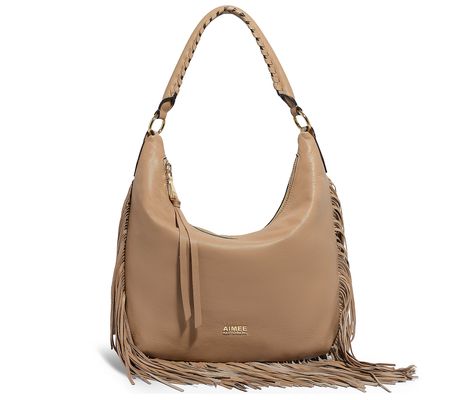 Aimee Kestenberg Leather Fringe Benefits Hobo Bag