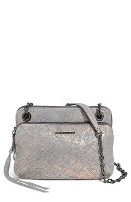 Aimee Kestenberg Maven Quilted Leather Crossbody Bag in Rose Gold Denim