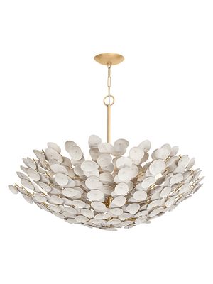 Aimi 12-Light Chandelier - Vintage Gold Leaf Coco Shell