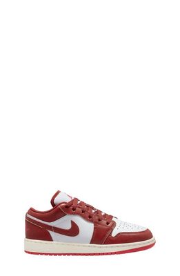 Air Jordan 1 Low SE Basketball Sneaker in White/Red/Lobster/Sail