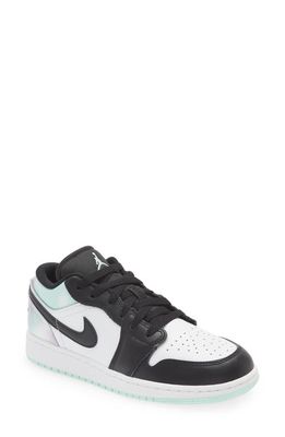 Air Jordan 1 Low Sneaker in White/Mint/Black/Bordeaux