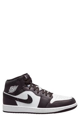 Air Jordan 1 Mid Winterized Sneaker in Off Noir/Black/White/Black