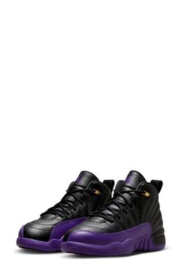 Air Jordan 12 Retro Basketball Shoe in Black/Purple/Gold/Taxi