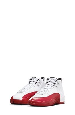 Air Jordan 12 Retro Basketball Shoe in White/Black/Varsity Red