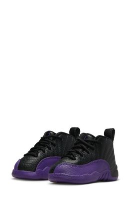 Air Jordan 12 Retro Basketball Sneaker in Black/Purple/Gold/Taxi
