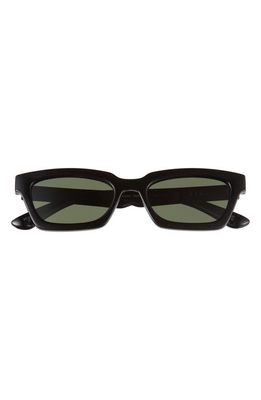 AIRE 50mm Sculptor Polarized Rectangular Sunglasses in Black /Green Mono Polar