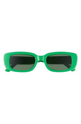 AIRE 51mm Ceres Rectangular Sunglasses in Green /Smoke Mono