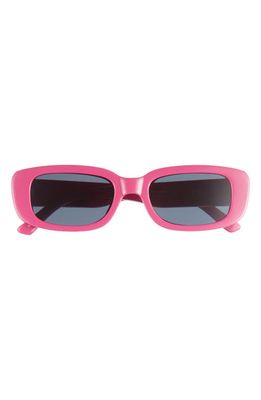AIRE 51mm Ceres Rectangular Sunglasses in Pink /Smoke Mono