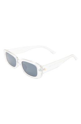 AIRE 51mm Ceres Rectangular Sunglasses in Silver Mirror/Multi
