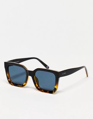 AIRE abstraction rectangle sunglasses in black tortoiseshell