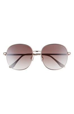 AIRE Atria 50mm Gradient Round Sunglasses in Gold
