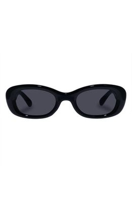 AIRE Calisto 49mm Small Oval Sunglasses in Black 