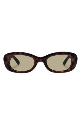 AIRE Calisto 49mm Small Oval Sunglasses in Dark Tortoise 