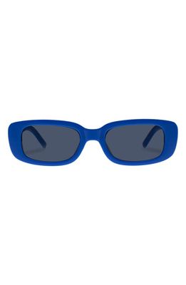 AIRE Ceres 51mm Rectangular Sunglasses in Matte Blue /Smoke Mono 