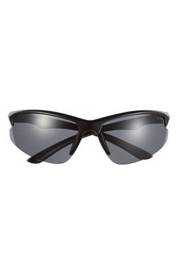AIRE Cetus 73mm Shield Sunglasses in Black /Smoke Mono