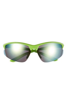 AIRE Cetus 73mm Shield Sunglasses in Green /Pink Mirror
