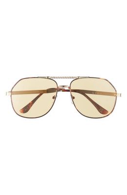 AIRE Cosmos 58mm Aviator Sunglasses in Gold /Khaki Tint