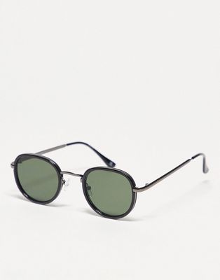 AIRE cygnus sunglasses with green lens in black