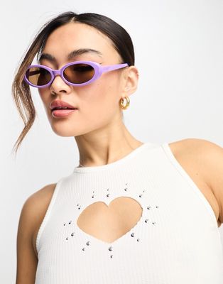 AIRE fornax oval festival sunglasses in lilac-Purple