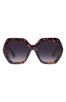 AIRE Meteor 52mm Gradient Octagonal Sunglasses in Tortoise 