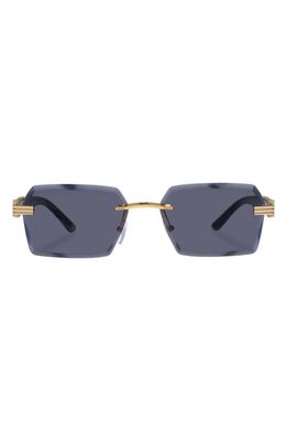 AIRE Nebula 60mm Rimless Square Sunglasses in Bright Gold /Black 