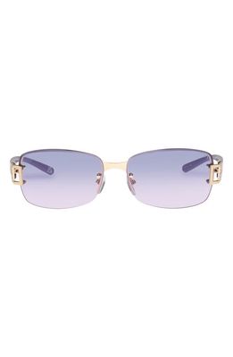 AIRE Phoenix 63mm Gradient Rectangular Sunglasses in Bright Gold /Lilac