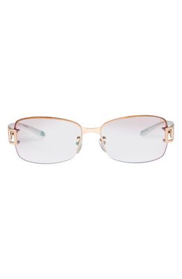 AIRE Phoenix 63mm Gradient Rectangular Sunglasses in Soft Gold /White