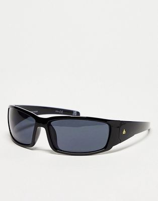 AIRE Scorpion Sunglasses in Black.
