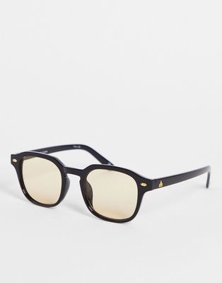 AIRE serpens 70's square sunglasses in black