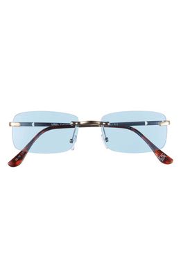 AIRE Ursa 55mm Rectangular Sunglasses in Gold /Sky Blue Tint