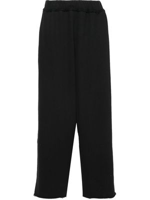 AIREI logo-embroidered wide-leg trousers - Black