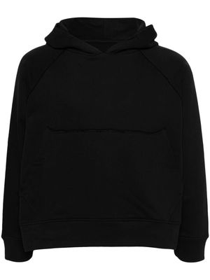 AIREI seam-detailing organic cotton hoodie - Black