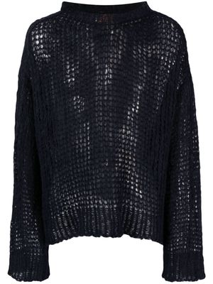 AIREI textured open-knit jumper - Blue