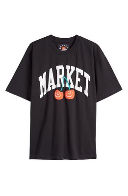 Airheads Market Cotton Graphic T-Shirt in Black