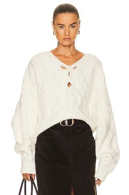 Aisling Camps Iceberg Cable Sweater in Ivory