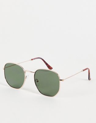 AJ Morgan Carry On round sunglasses in gold