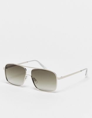 AJ Morgan classic aviator sunglasses in silver