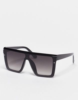 AJ Morgan oversized shield sunglasses in black