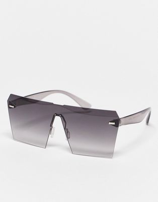 AJ Morgan rectangle sunglasses in black ombre lens
