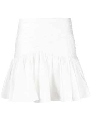 Aje Carrie ruched mini skirt - White
