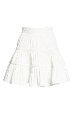 Aje Casabianca Braid Cotton Miniskirt in Ivory