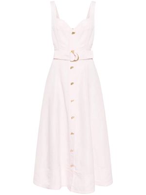 Aje Clay belted midi dress - Pink
