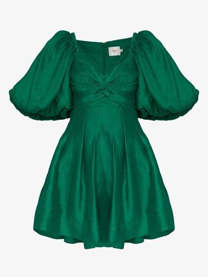 Aje Dust Knot flared mini dress - Green