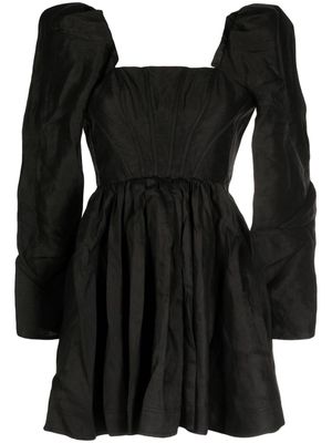 Aje Fleur corset-style minidress - Black